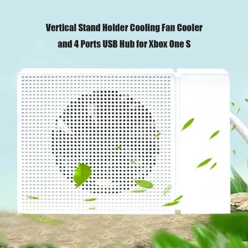 Вертикальная подставка держатель охлаждающий вентилятор кулер и 4 порта usb хаб