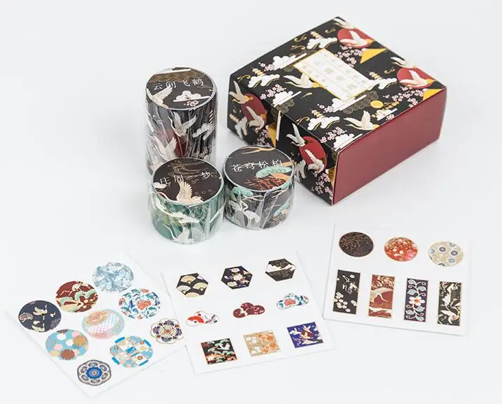 

Chinese style The Imperial Palace firmus Special ink Adhesive tape gift box Hot stamping stickers