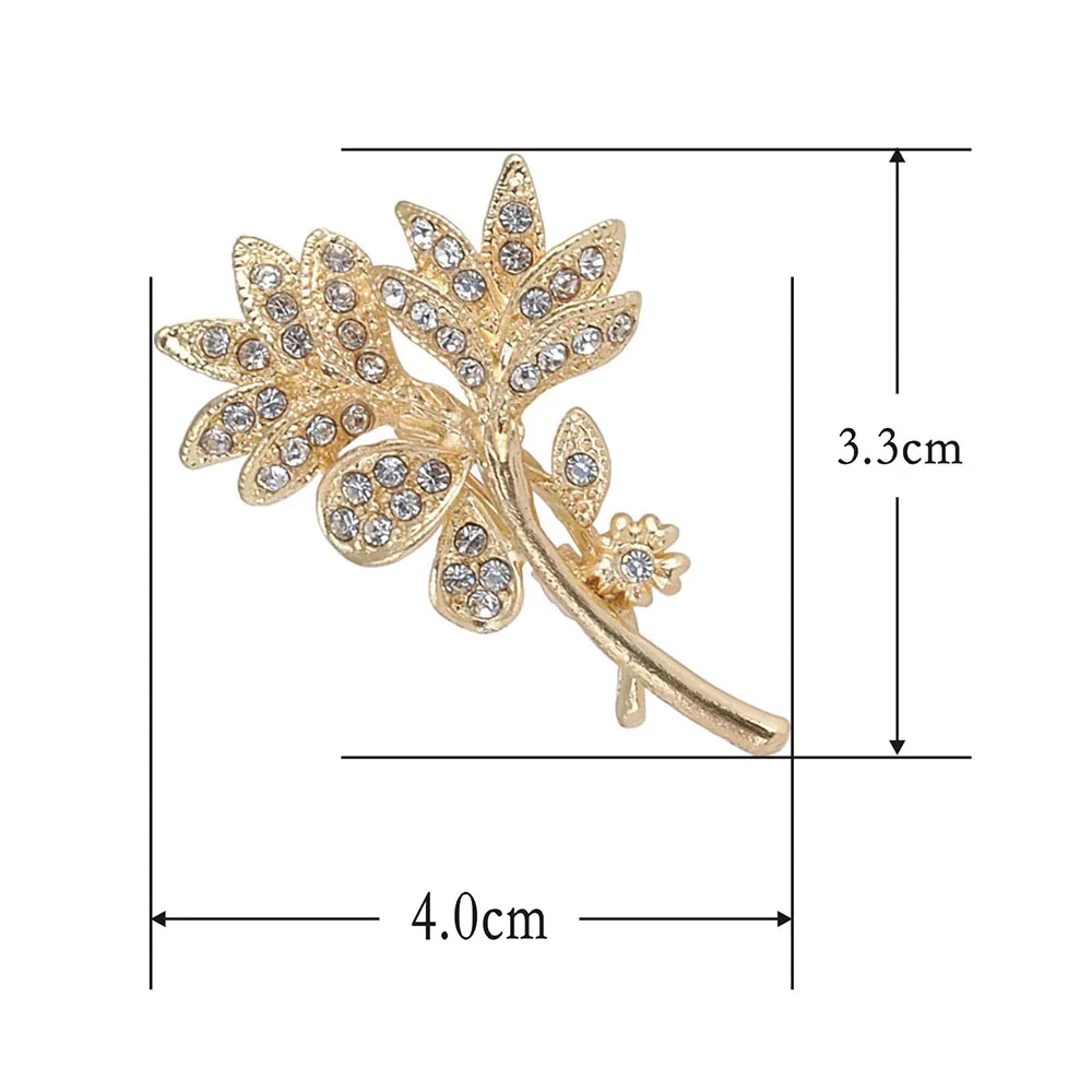 

Crystal Gold colour Flower Brooches for Women
