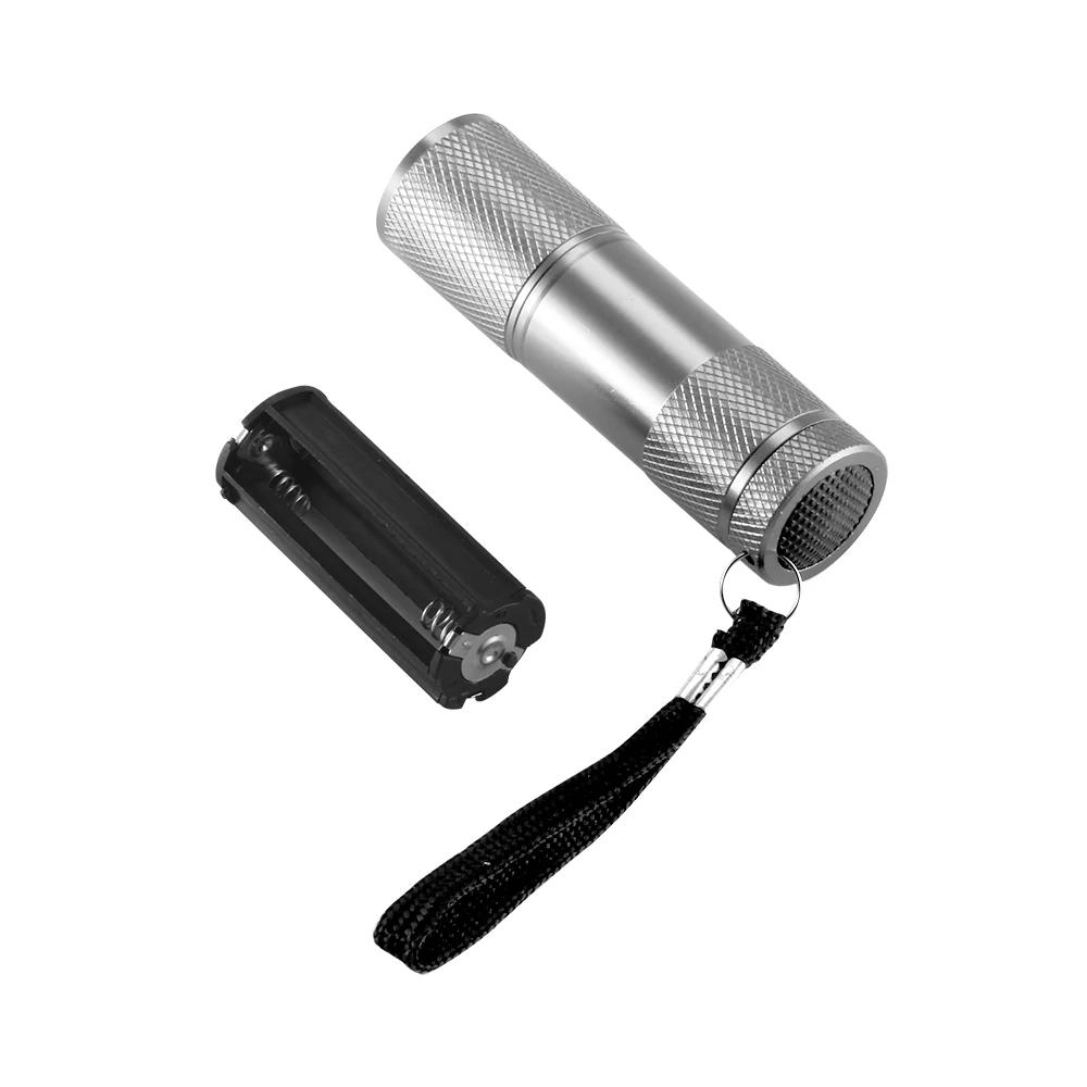 Ручной 9 светодиодный Ультрафиолетовый фонарь не водонепроницаемый УФ-фонарик 395