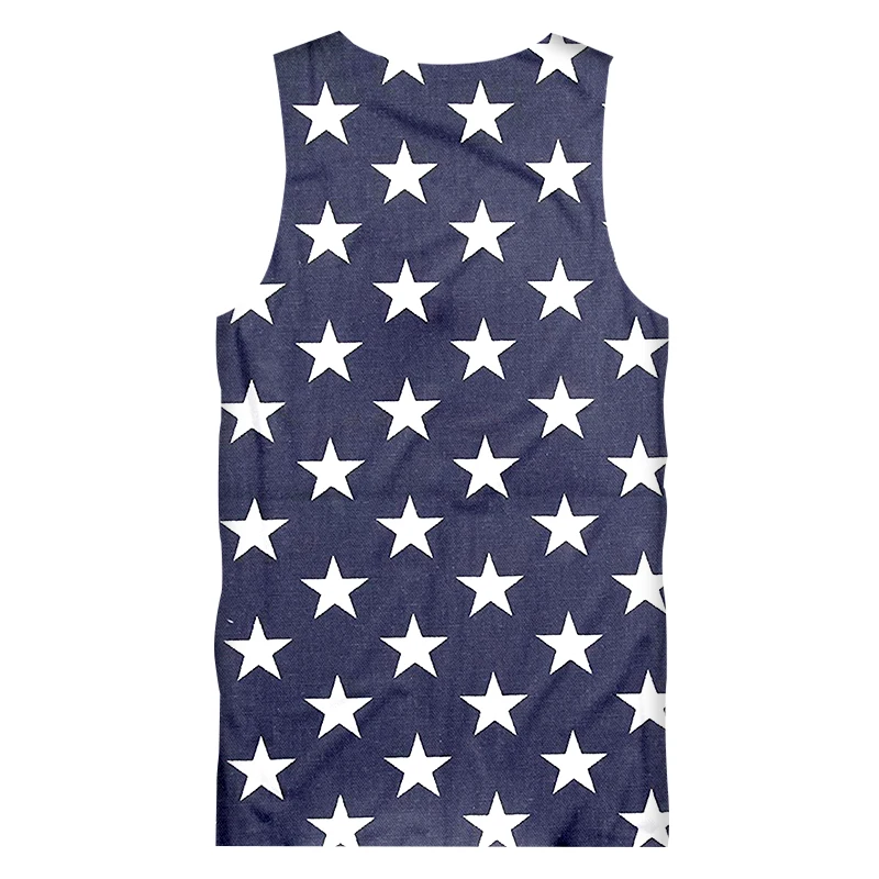 OGKB летние мужские топы на бретельках с 3D принтом звездного флага и людей