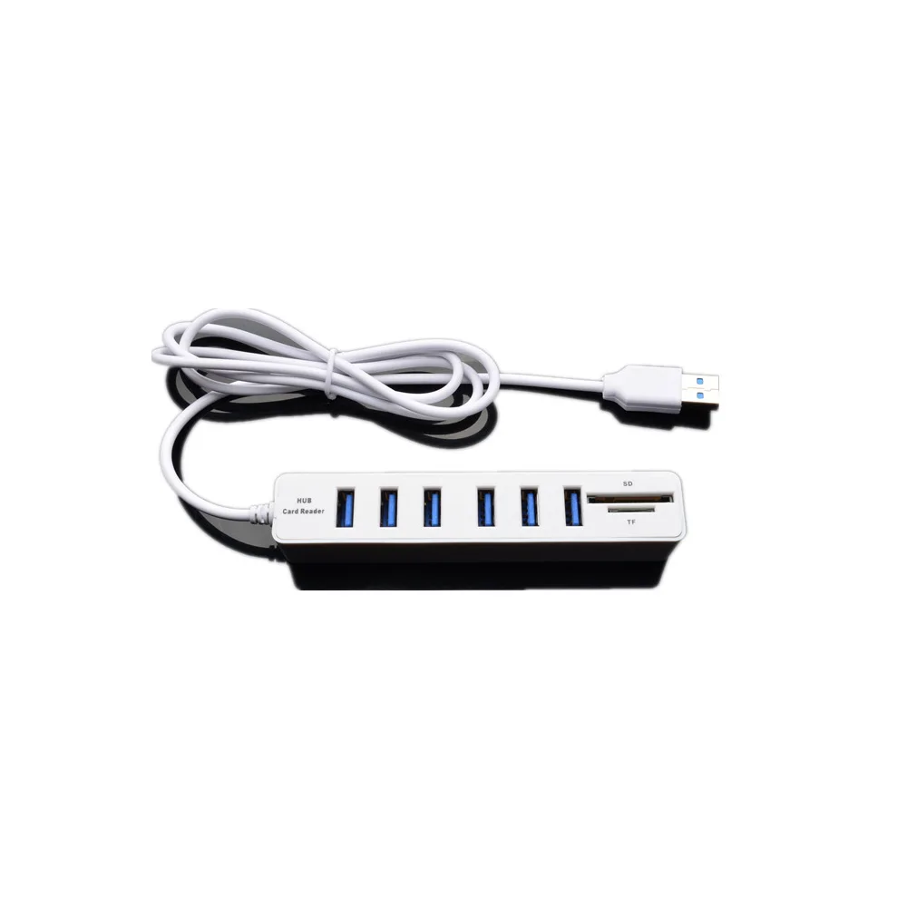 Мульти USB 3,0 2,0 концентратор USB разветвитель Высокоскоростной 5 8 портов Hab TF SD кард-ридер все в одном для ПК Компьютерные аксессуары