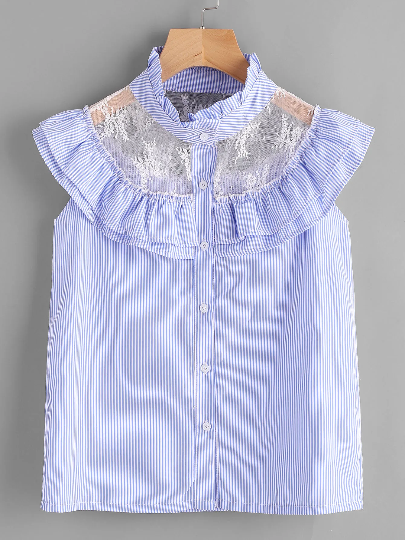 2019 новые женские модные рубашки прозрачный кружевной воротник стойка с оборками