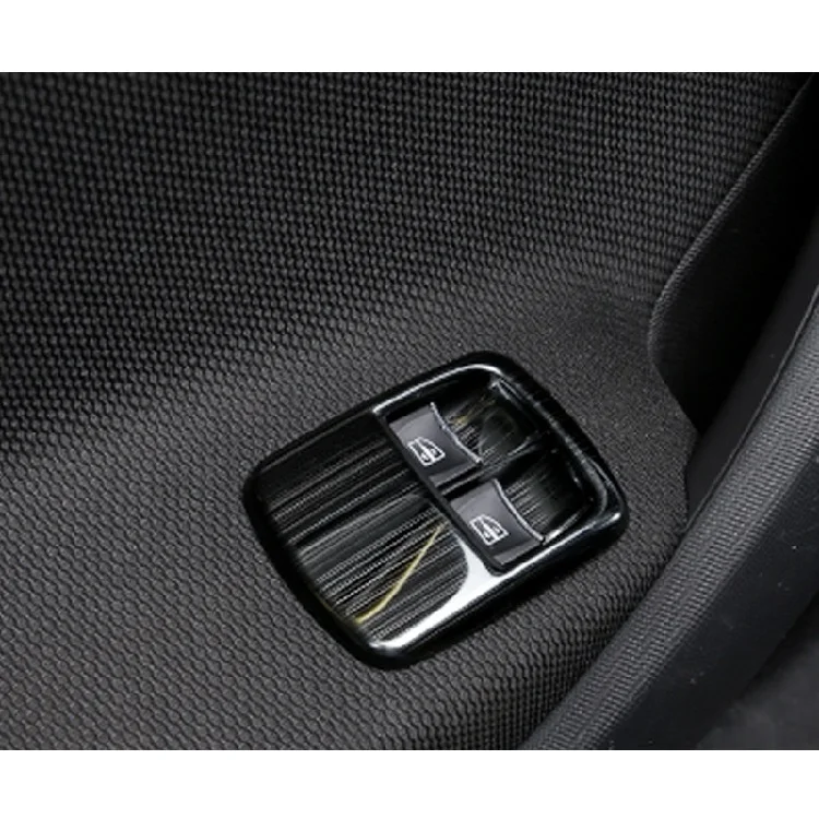 1 Pair Stainless Steel Car Windows Control Panel Cover Decoration Sticker for Benz Smart fortwo 2015 2016 2017 Accessories | Автомобили и