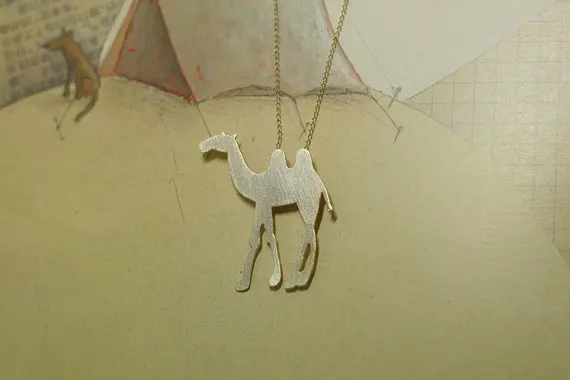 Трендовая Персонализированная цепочка с верблюдом золотистого и серебряного