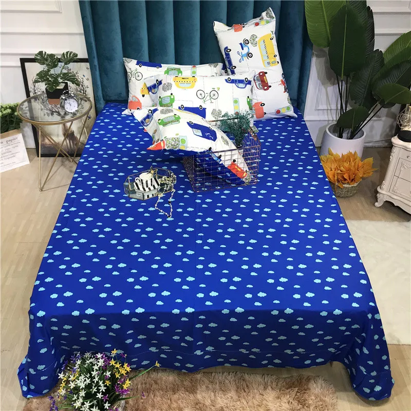 Мультяшный автомобильный комплект постельного белья 4 шт. простыня пододеяльник