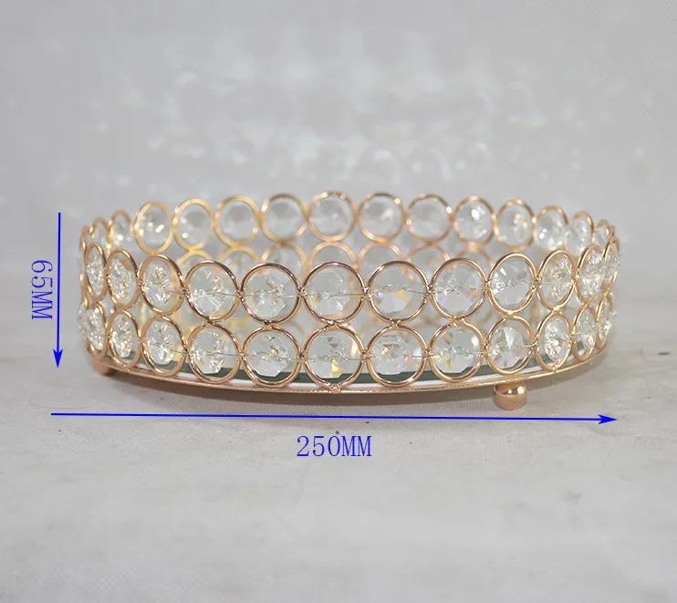 Свадебный хрустальный поднос держатель для хранения еды дома Золотая Серебряная