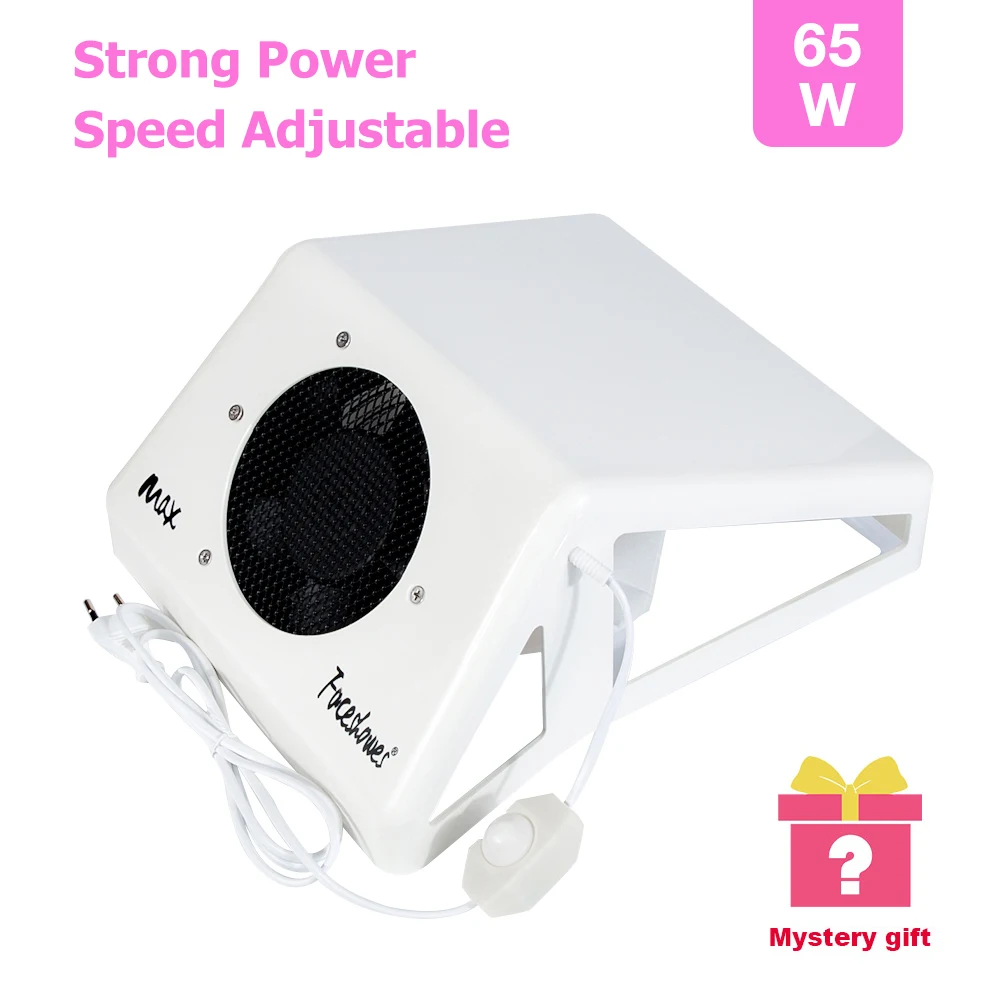 Маникюрный пылесос 65 Вт мощный с регулируемой скоростью для удаления ногтевой