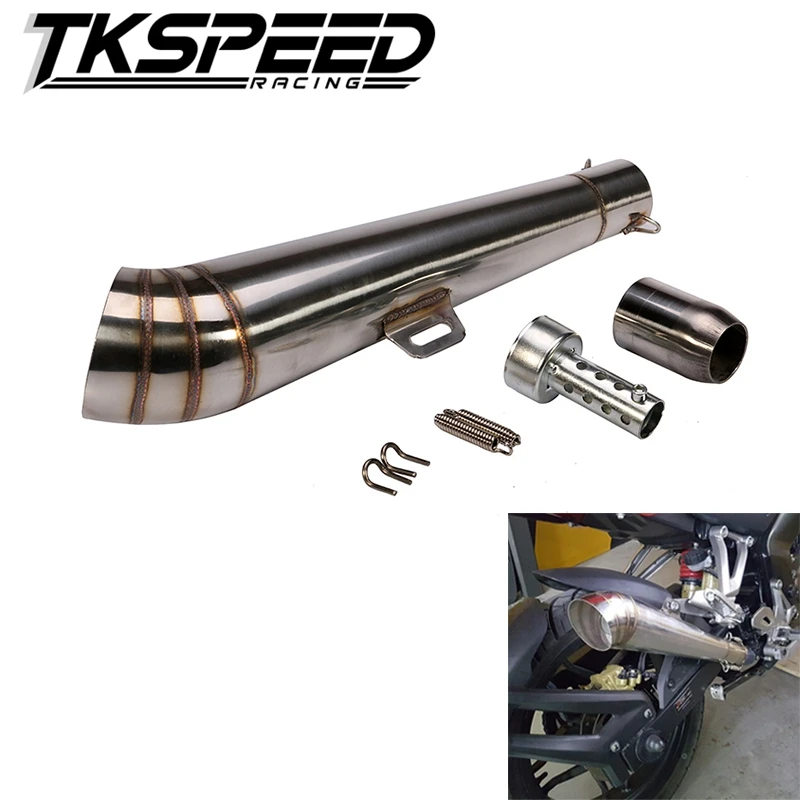 Tkspeed 48.8 мм изменения мотоцикл Выхлопная труба нержавеющая сталь жареные трубки GP выхлопной трубы