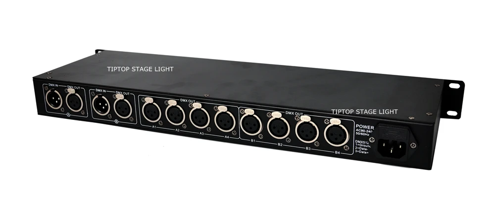 Бесплатная доставка 8-позиционный DMX 512 Spliter 4/8 Электрический изолированный выход