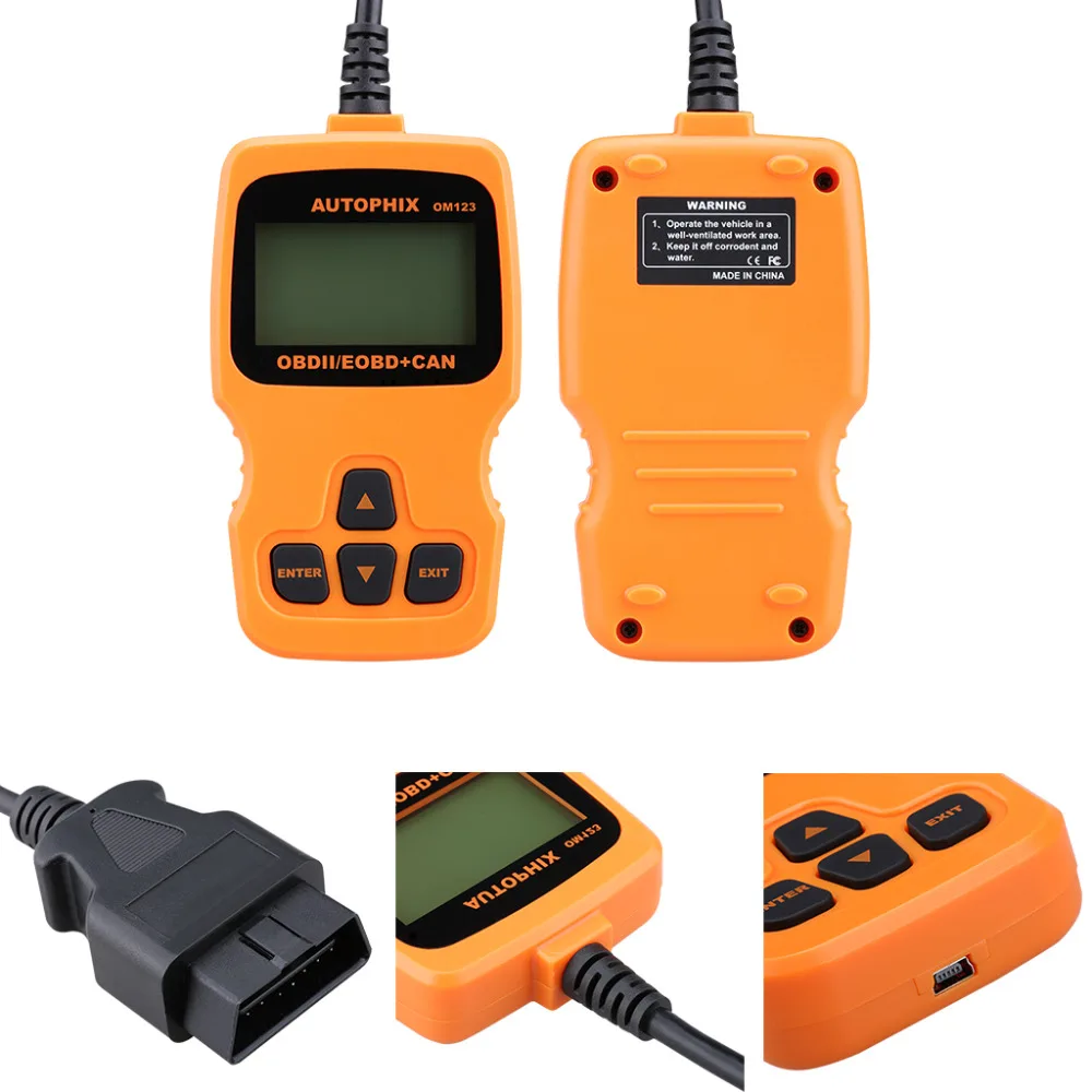 Профессиональный AUTOPHIX OBDMATE OM123 CAN OBD2 EOBD автоматический диагностический