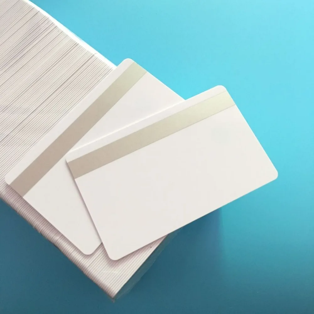 ISO 2750 3000 4000 OE белая 2 трека Hi CO Серебряная магнитная полоса Smart PVC Card 600 шт./упак. |