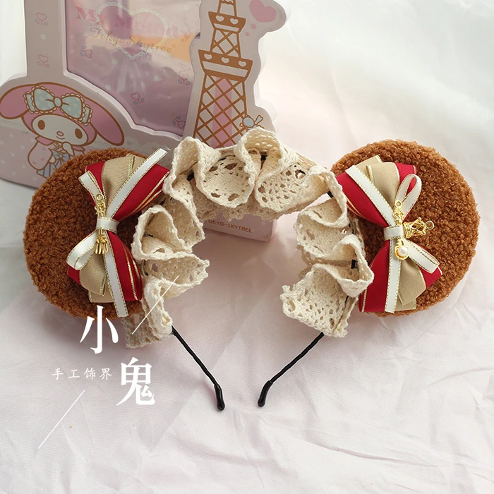 21 bear ear Медведи уха cos клубника мягкая сестра Японская девушка сердце заколка для связывания волос kc ручной работы волосы "Лолита" Группа 1 заказ = 1 шт - Цвет: 21 bear ear