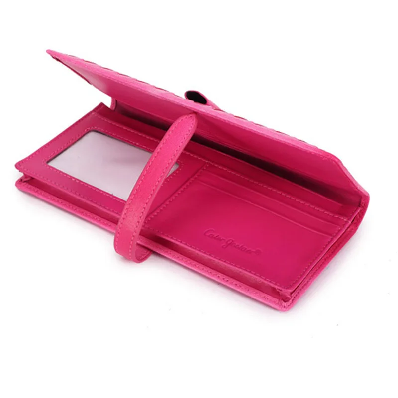 Известный бумажник Стройный овчина Плетеные женские клатч насосная пояса