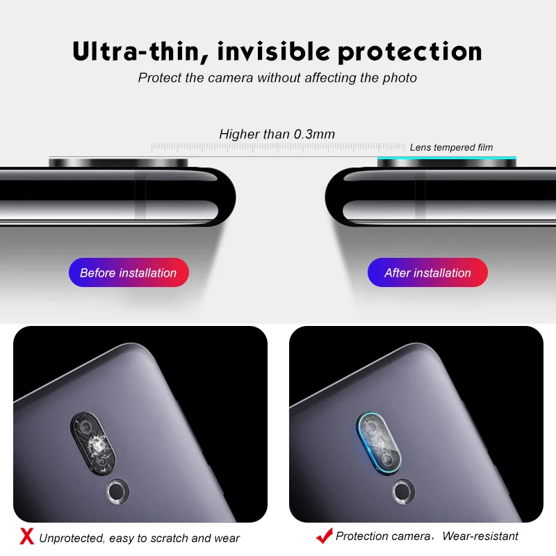 Закаленное стекло для объектива задней камеры Meizu Pro7 Plus M6T M6 M5 Note 9 8 Защитная