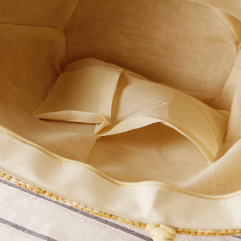 Женская плетеная пляжная Соломенная Сумка тоут с цветочным принтом модель 2020