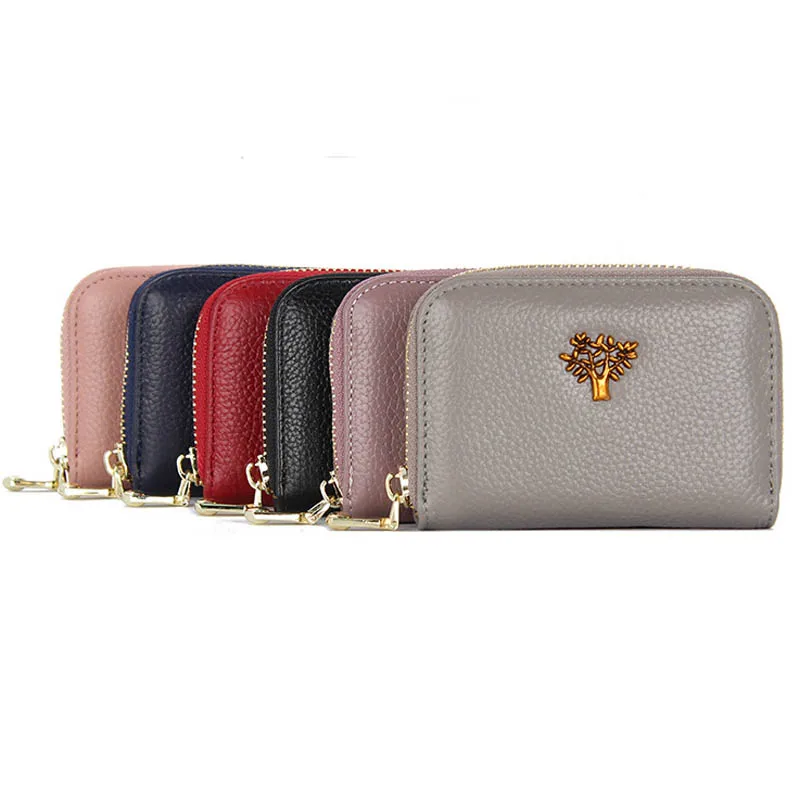 6 цветов Rfid Блокировка натуральная кожа унисекс визитница кошелек банк чехол для