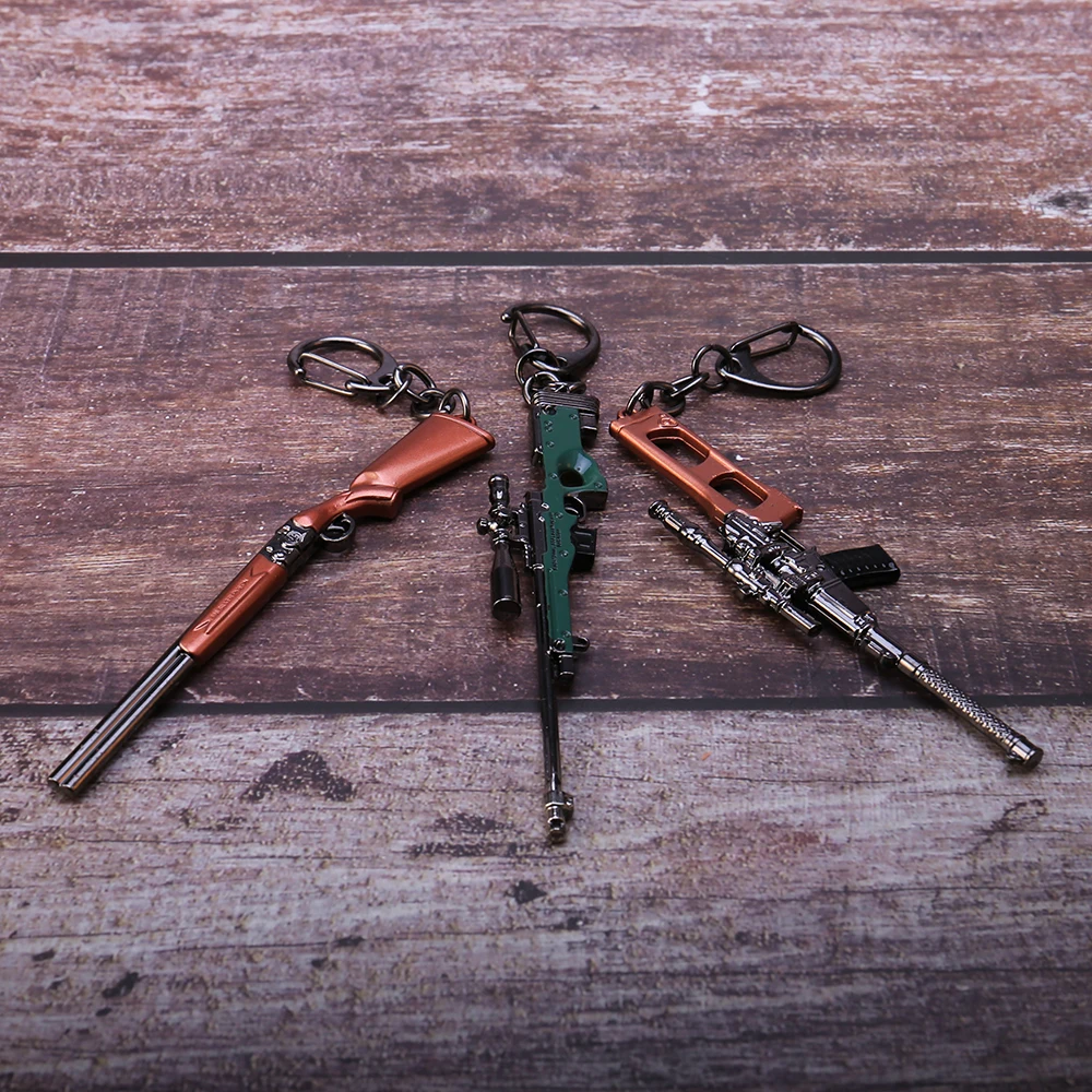 Набор брелков для ключей PUBG AWM S686 VSS подвеска в виде оружия брелок для ключей Ювелирная сумка на молнии Шарм llaveros игрушки для ключей для мужчин и мальчиков классный подарок