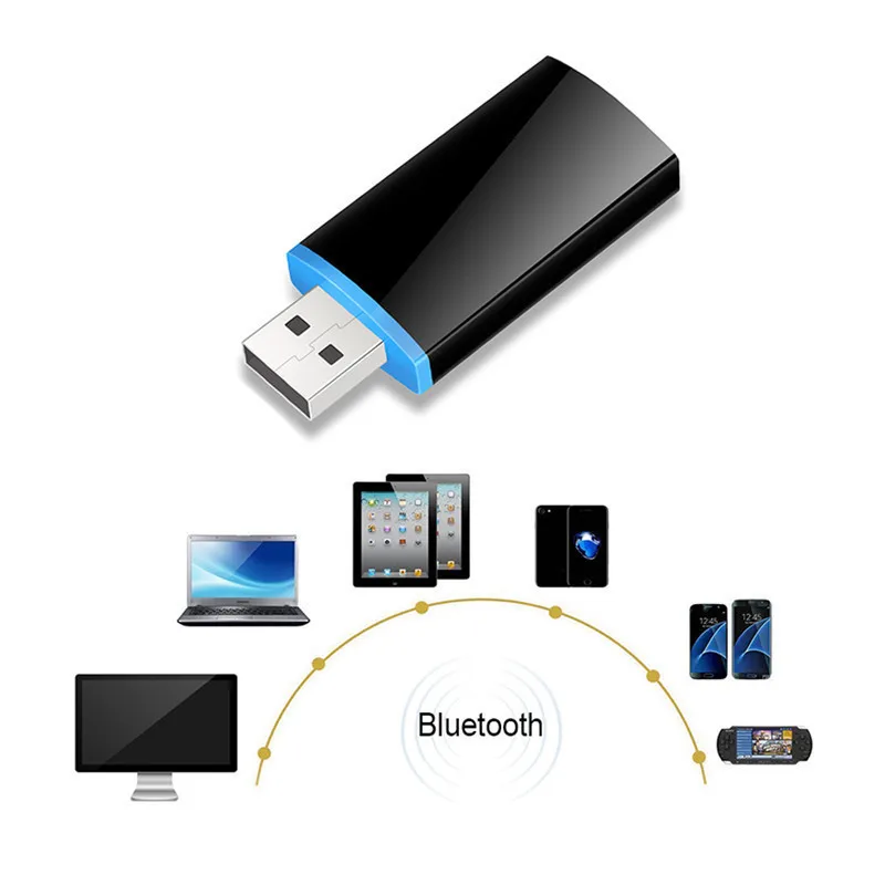 Мини Беспроводной 4 1 USB Bluetooth приемник аудио A2DP 3 5 мм кабель черный передачи
