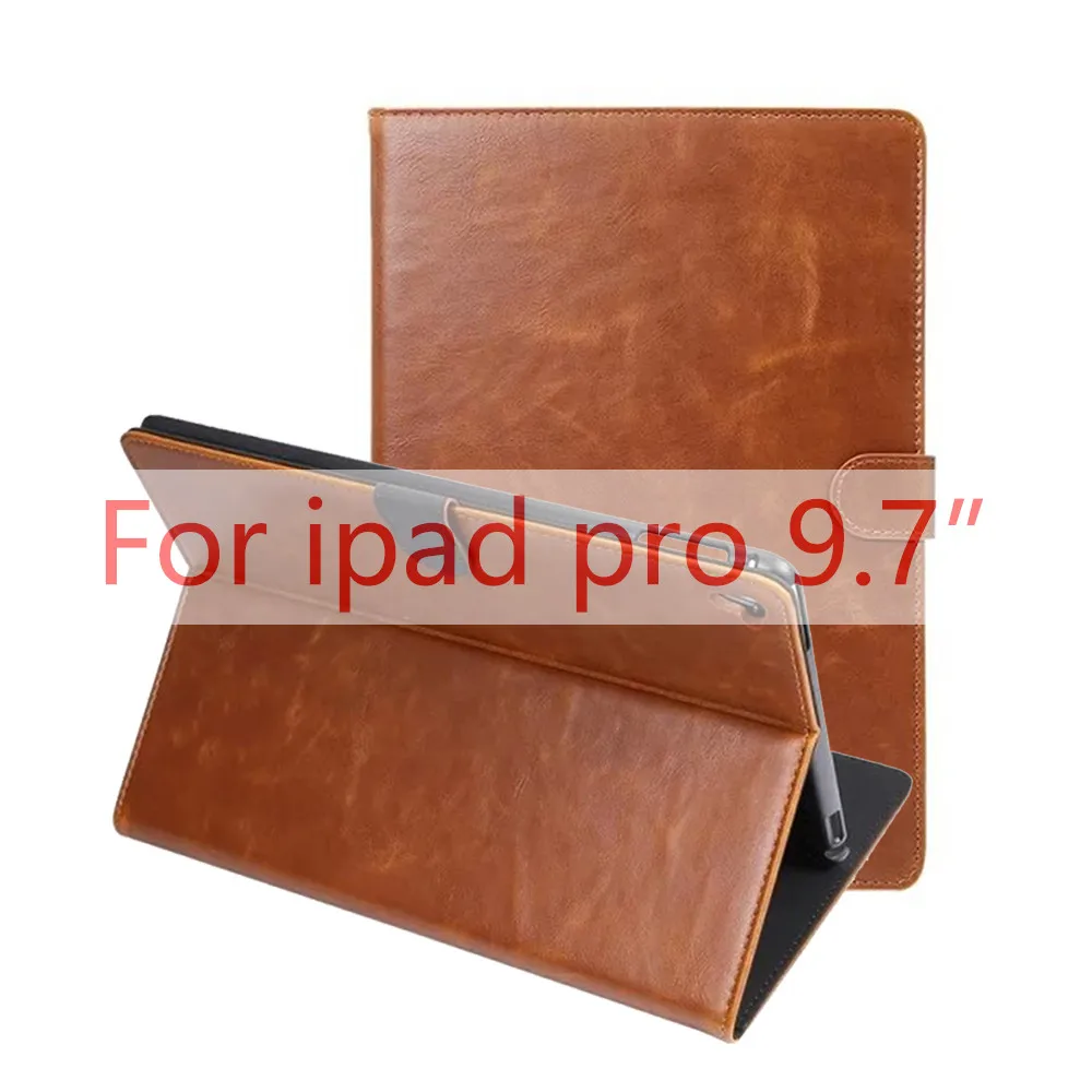 PU Brown Умный чехол для iPad 9," Pro 9,7 из искусственной кожи на магните, умный защитный чехол Coque Funda, чехол для нового iPad, чехол для планшета - Цвет: PU Brown