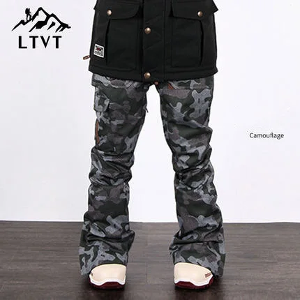 Фирменные лыжные штаны LTVT для женщин и мужчин профессиональные зимние сноуборда