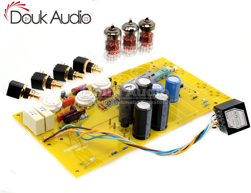 DoukAudio Phono предусилитель мм поворотные панели 12AX7 Труба Предусилитель