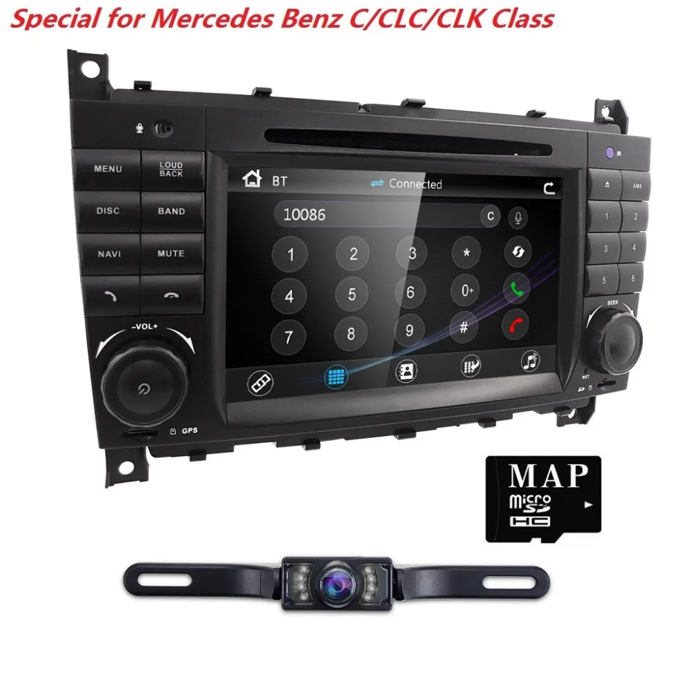 Hizpo 7 дюймов Автомобильный DVD Авторадио плеер для Mercedes Benz C Classs CLC W 203 CLK 209 C180 C200 C220 C240