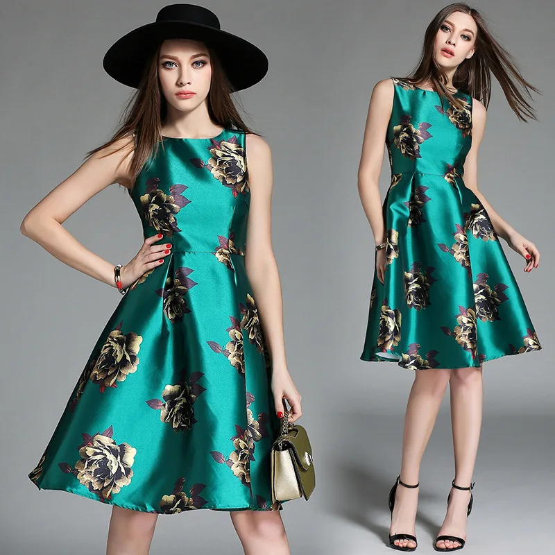 2016 Горячая Распродажа длинное женское платье с принтом летнее Vestidos размера плюс