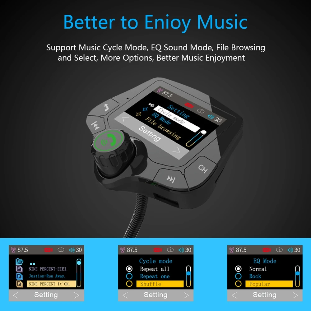 G24 HD цветной экран беспроводной автомобильный комплект Bluetooth MP3 плеер Hands-free вызов fm-передатчик автомобильный комплект поддержка QC 3,0 быстрое зарядное устройство