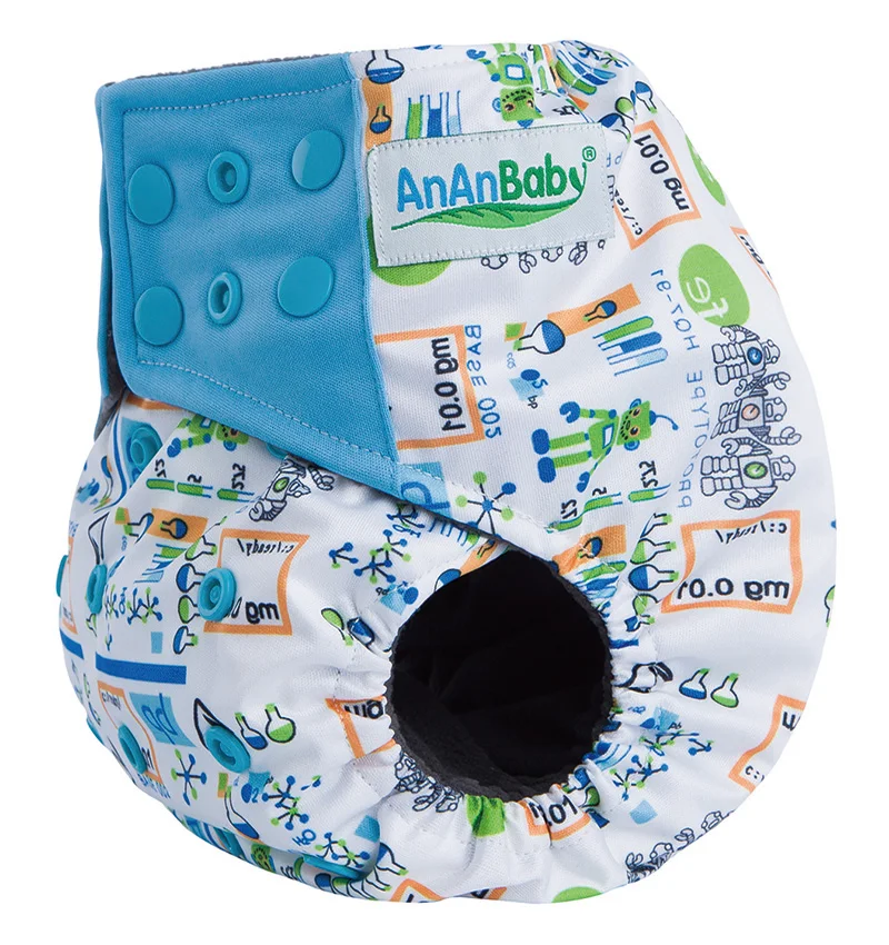 AnAnBaby высококачественные многоразовые угольно-бамбуковые подгузники AI2 Тканевые Подгузники моющиеся подгузники с бамбуковым углем внутренние двойные вставки