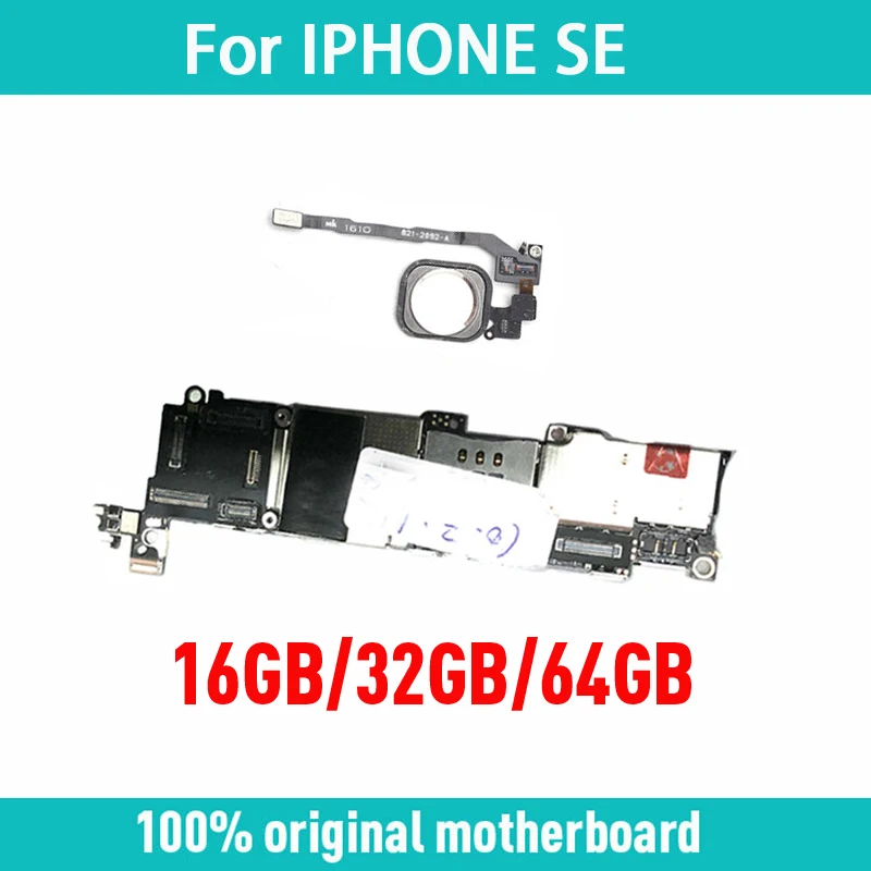 Оригинальная разблокированная материнская плата для iPhone 5SE с Touch ID 64 ГБ черно