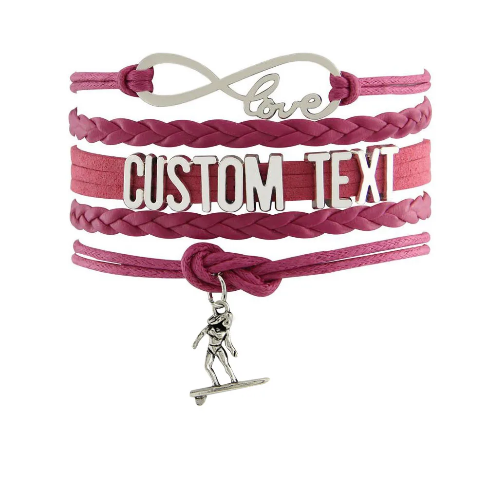 2019 модные ювелирные изделия на заказ тест-скейтборд Мальчик Шарм Браслет Лучшие