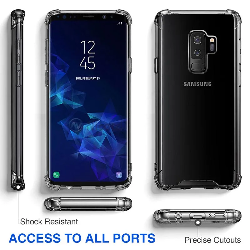 Для samsung Galaxy S10e S9 plus TPU прозрачный чехол для телефона Note 9 A8s A6s A8 J6 J4 2018 Мягкая
