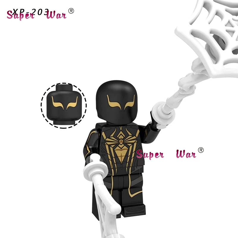 XP203 Одиночный Человек-паук Marvel вдали от дома Человек-паук Mysterio Noir гвеном Ник пушистый Mary Jane строительные блоки детские игрушки - Цвет: XP203