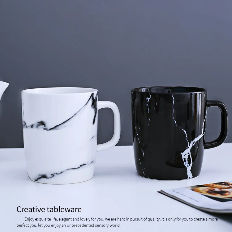 350 мл Мрамор зерна кружка бутылка для питьевой воды Керамическая Кружка кухонная