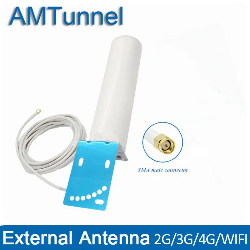 5m SMA male Mimo 4G наружная антенна 2,4 Ghz антенна 3g 4G LTE Антенна 12dBi с N male/SMA male 5 m/10 m для мобильного усилителя сигнала - Цвет: 5m SMA male