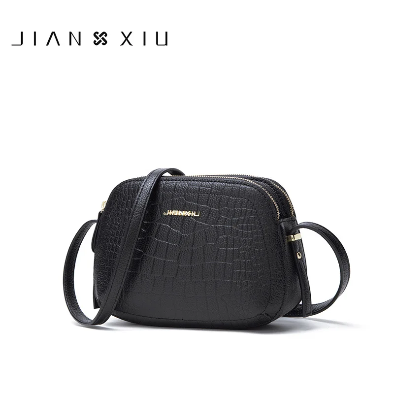 

JIANXIU Brand Female Shoulder Crossbody Crocodile Pattern Genuine Leather Handbag 2019 Women Messenger Small Tote Bags 2 Color