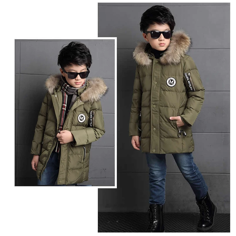 Куртка-парка на утином пуху для мальчиков и девочек Коллекция 100% года детская