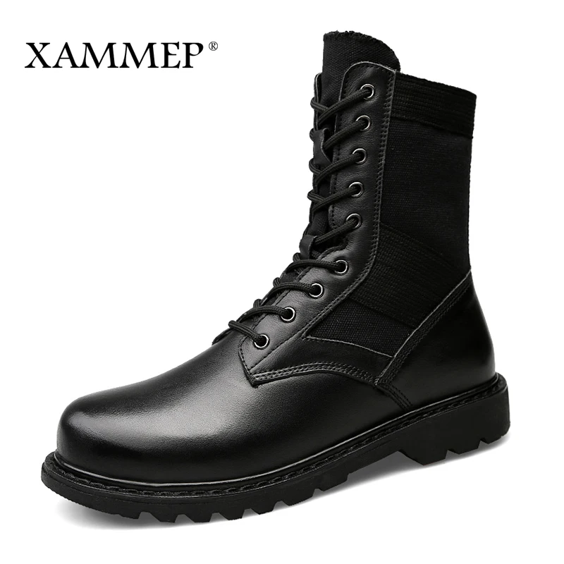 Мужские ботинки из спилка Xammep брендовые зимние теплая Повседневная обувь