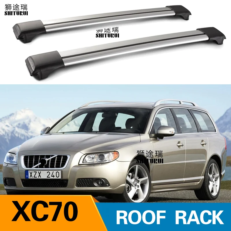 2 шт штанги на крышу для Volvo-XC70 II(136) [2007-Сегодня] боковые штанги из алюминиевого сплава поперечные Рейлинги на крышу багажника
