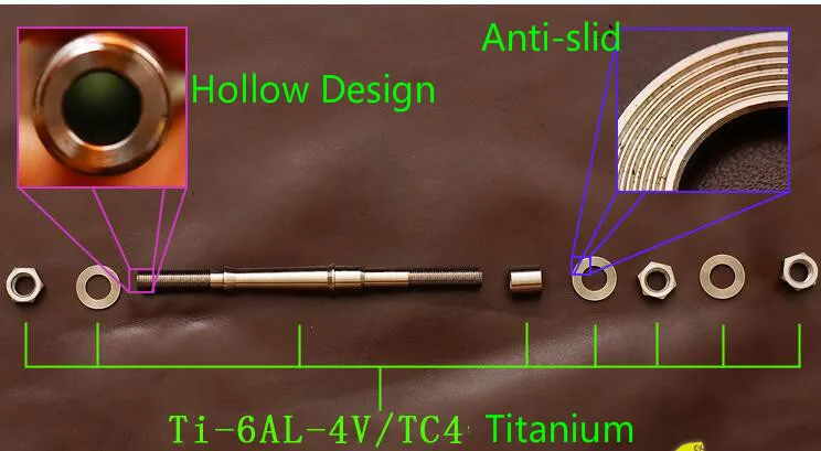 Титановая осевая гайка для велосипеда Brompton 2s/3s Задняя Ступица M10|hub titanium|titanium