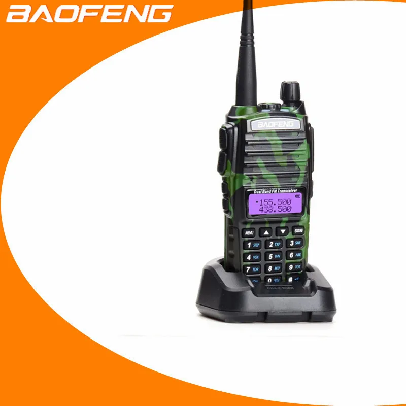 Профессиональная Двухдиапазонная vhf uhf рация 10 км PTT FM Vox для портативной радиостанции Ham CB Handy Radio uv82 baofeng UV-82 - Цвет: ArmyGreen