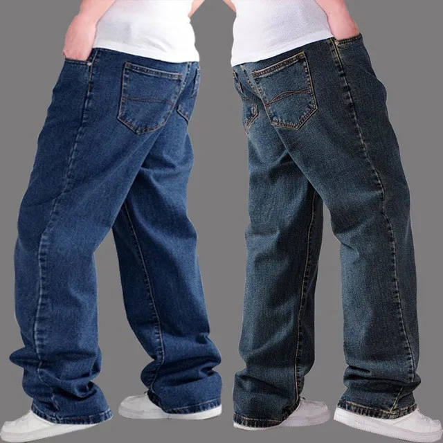 

Free shippin plus size xxxl 4xl 6xl Men's mens clothing jeans pants thick loose factory trousers denim mens brand blue cotton