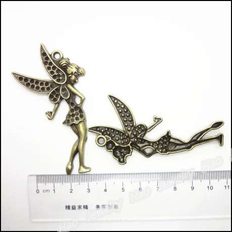 2 шт. винтажный античный бронзовый цветок фея цинковый сплав Подвески Подвеска DIY