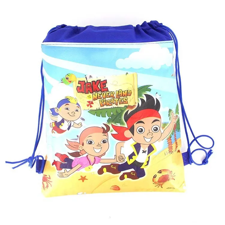 24 шт Джейк и пираты нетландии Пираты нетканые ткани сумка на шнурке рюкзак