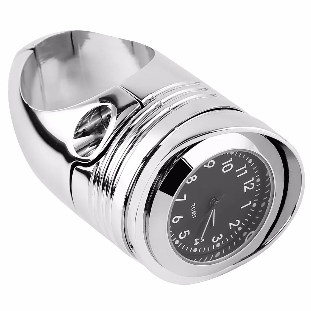 Хромированное крепление для часов на руль мотоцикла 1/4 дюйма 1 25 Harley Chopper Suzuki Kawasaki