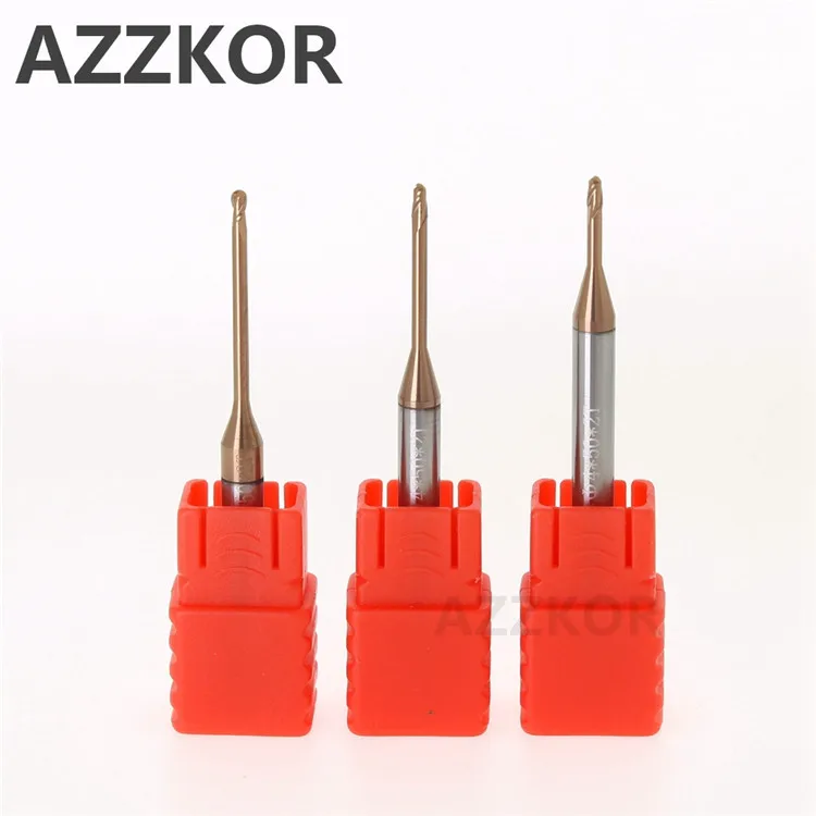 R0.1/R0.15/R0.2 шаровой фреза из сплава с глубоким желобом избегая длинного выреза шеи удлинение ЧПУ 2F сталь с глубоким отверстием для металла