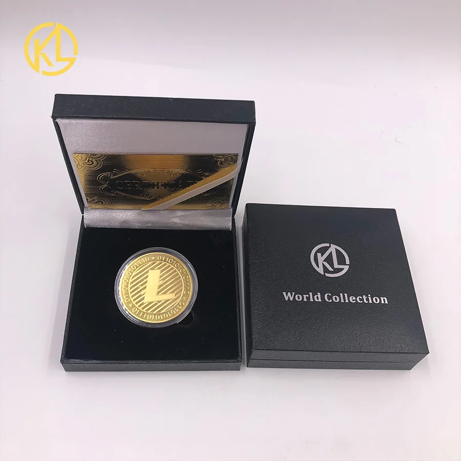 Позолоченная Классическая 1 монета Litecoin CO016 металлическая для биткойнов и