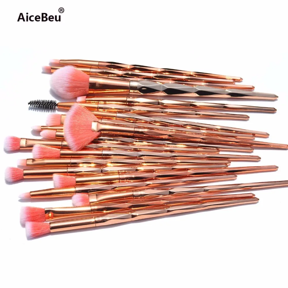Набор кистей для макияжа AiceBeu с бриллиантами 20 шт.|brush tool kit|foundation blushmakeup brush set |