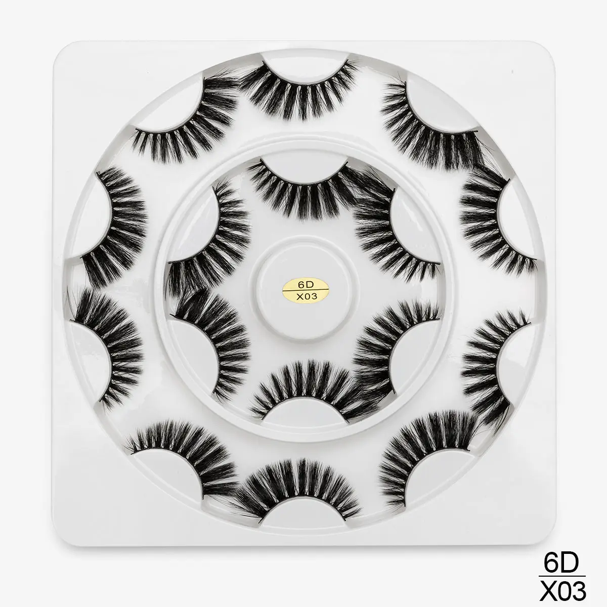 SEXYSHEEP 3/7 Plus/8 пар 3D искусственной норковые ресницы натуральные длинные накладные ресницы объем Накладные ресницы макияж расширение ресницы «maquiagem» - Цвет: 6DX03